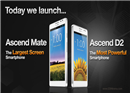 ស្មាតហ្វូន Ascend Mate និង Ascend D2 បង្ហាញខ្លួននៅ CES ២០១៣