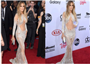 នាង Jennifer Lopez និងនាង Rita Ora លេងរ៉ូបសិចស៊ីប៉ះសក់ ក្នុងកម្មពិធីកម្រាលព្រំក្រហម នៅ Las Vegas